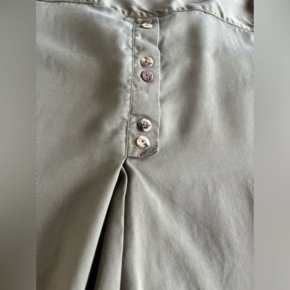 Soft Surroundings Washed Tencel Tunic Top Women’s Size L Green - Picture 9 of 9